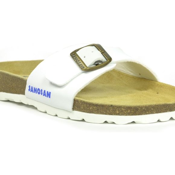 Sanosan Malada Sano Flor White Designer Mule Sandals Size 40 - Picture 1 of 9